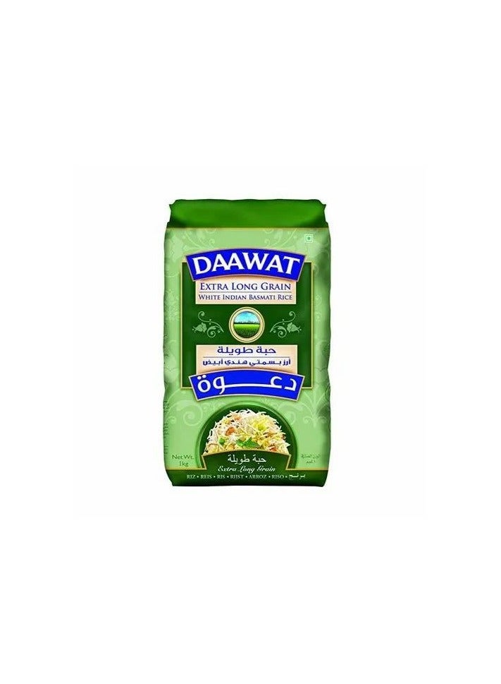 Daawat Extra Long Grain White Indian Basmati Rice- 1000 gm - Image 1